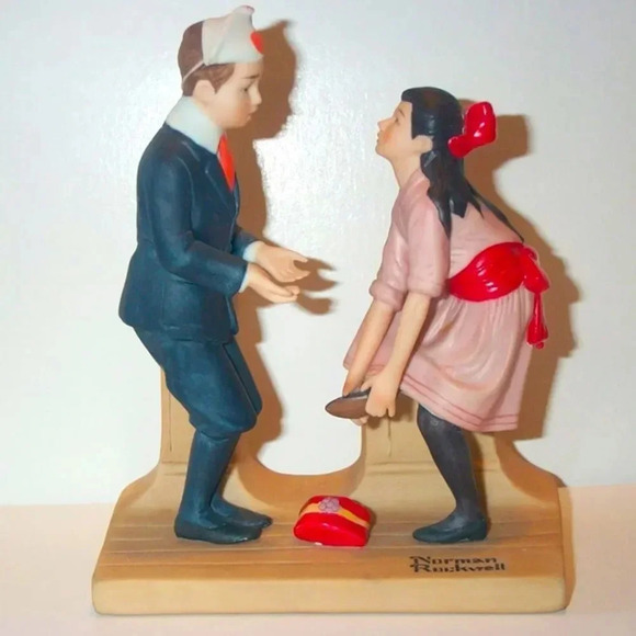 Danbury Mint Norman Rockwell Porcelain Figurine First Dance